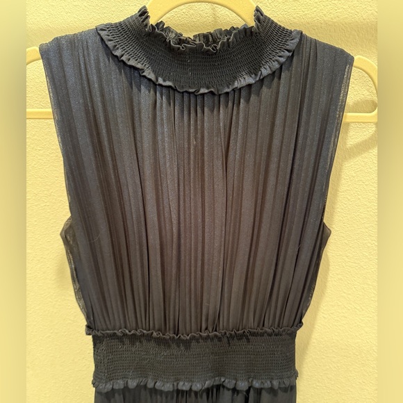 Nanette Lepore Smocked Waist Pleated Midi Dress - Picture 2 of 5